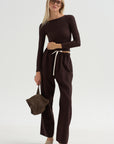 Ribbed Blouse, Chocolate