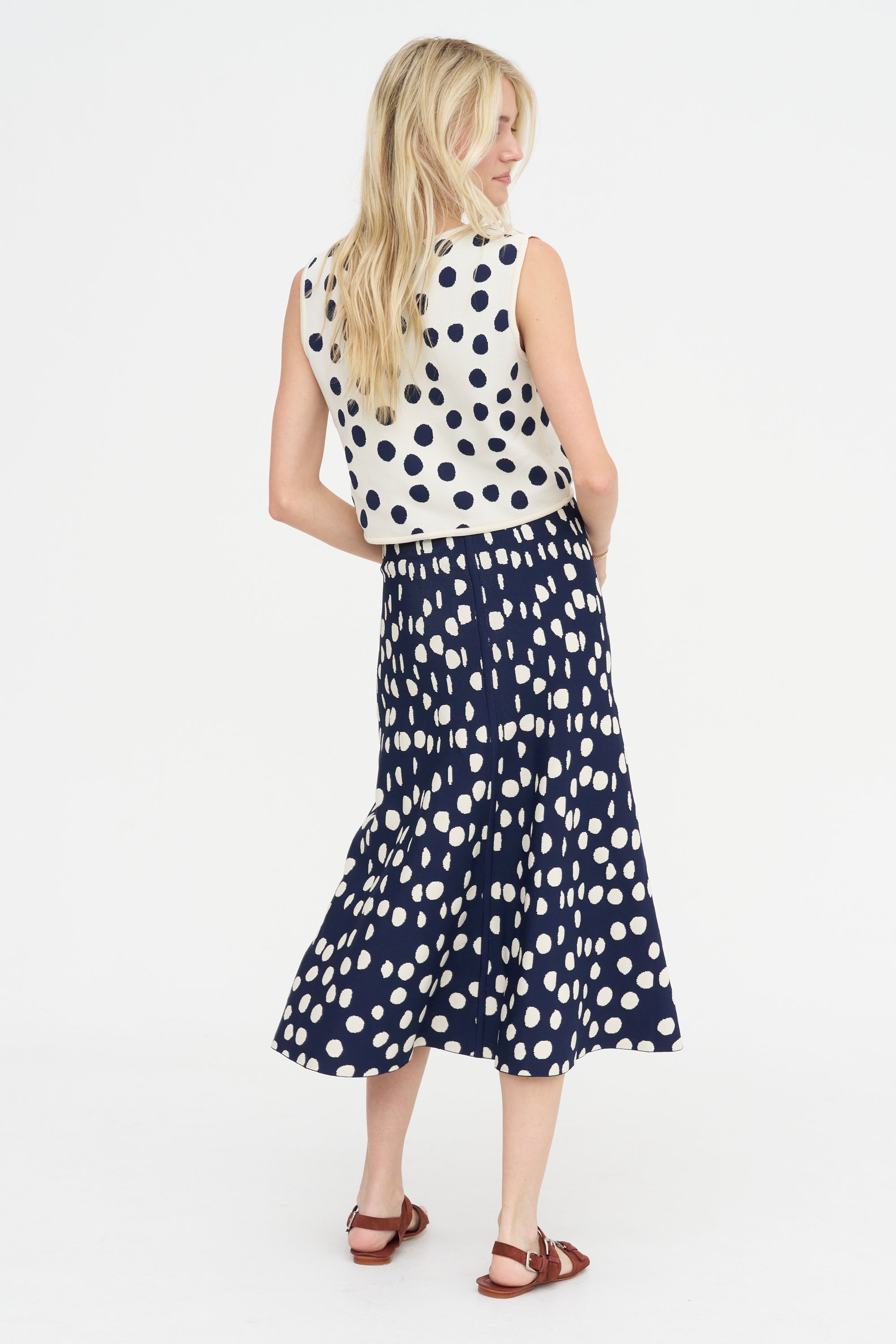 Villa Skirt, Indigo &amp; Off-White