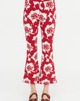 Nyia Pants, Red & Off-White