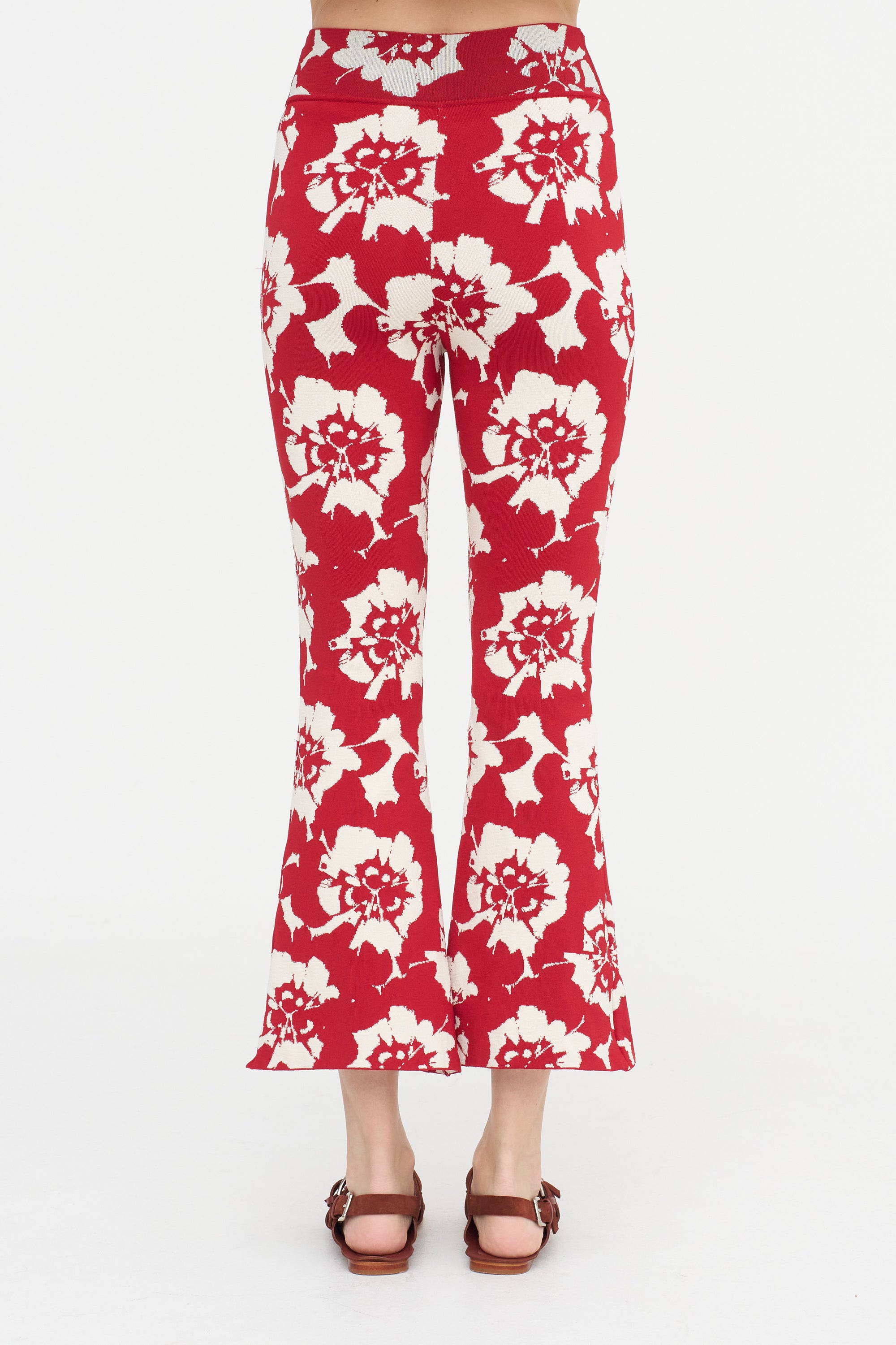 Nyia Pants, Red &amp; Off-White
