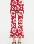 Nyia Pants, Red & Off-White