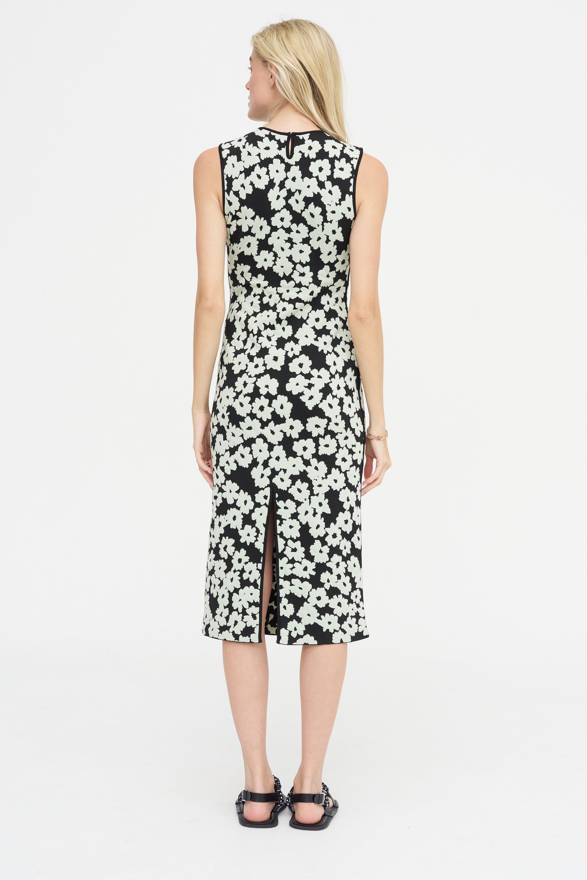 Saia Dress, Black &amp; Mint