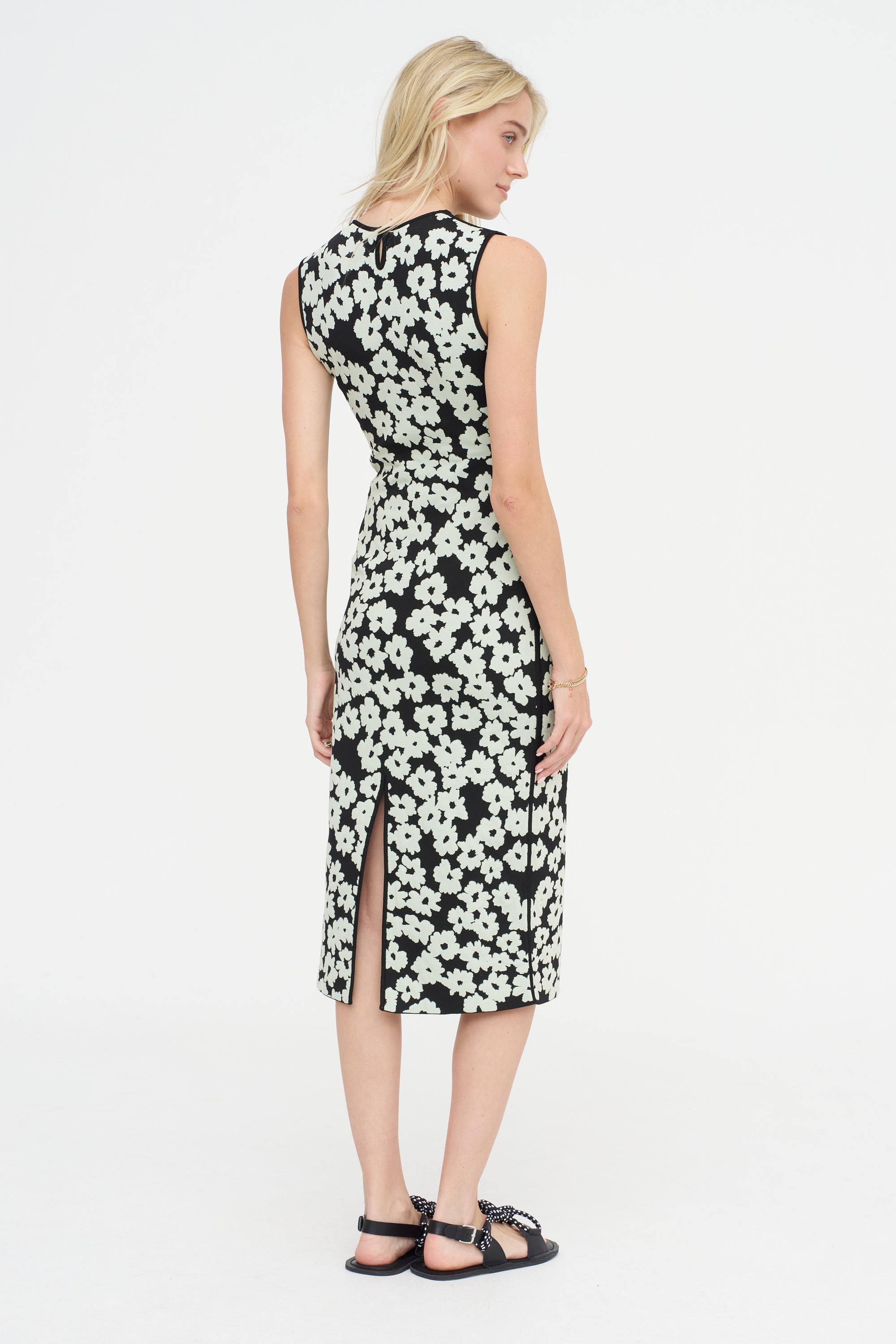 Saia Dress, Black &amp; Mint