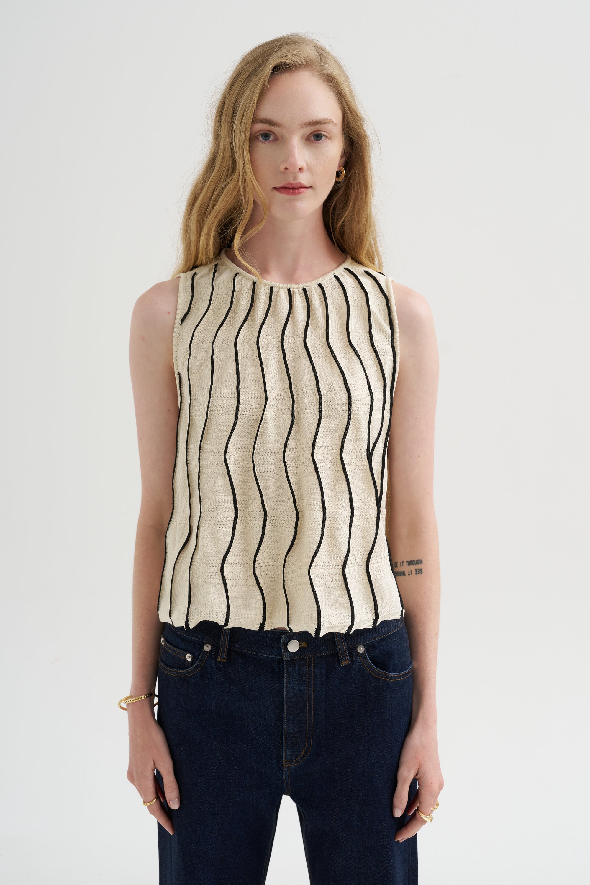 Aerial Top, Off-White &amp; Black