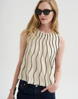 Aerial Top, Off-White & Black