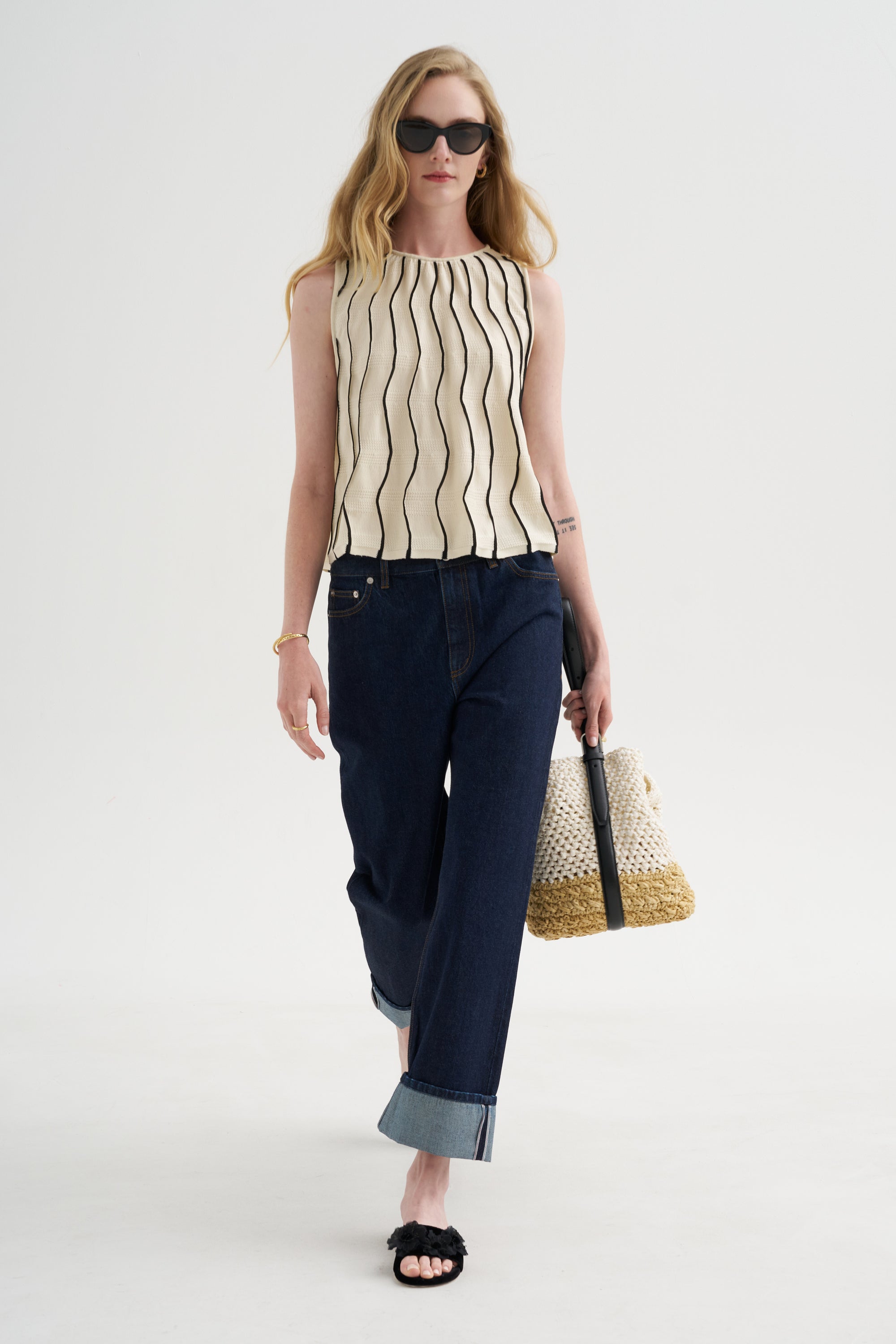 Aerial Top, Off-White &amp; Black