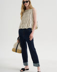 Aerial Top, Off-White & Black