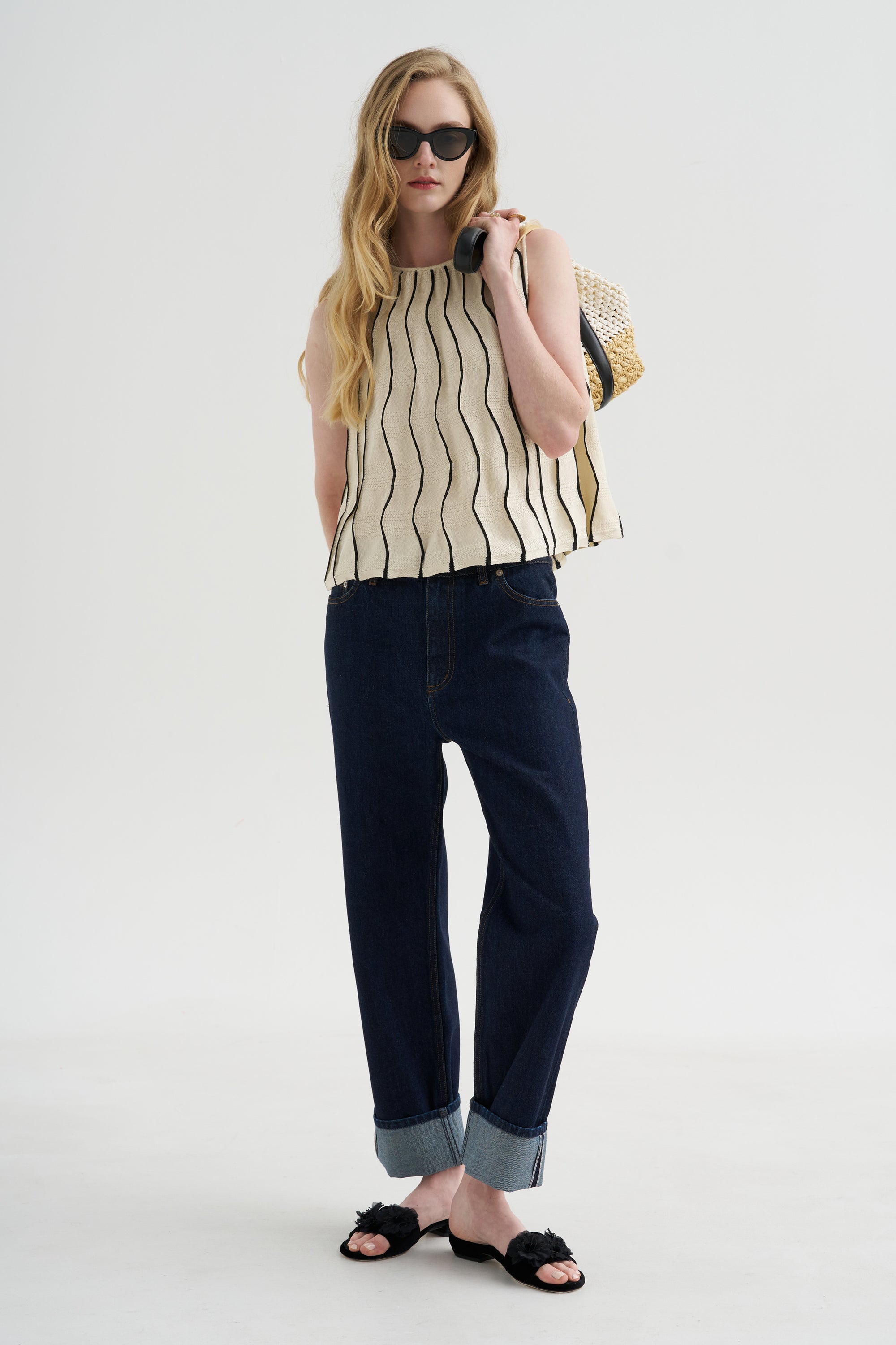 Aerial Top, Off-White &amp; Black