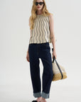 Aerial Top, Off-White & Black