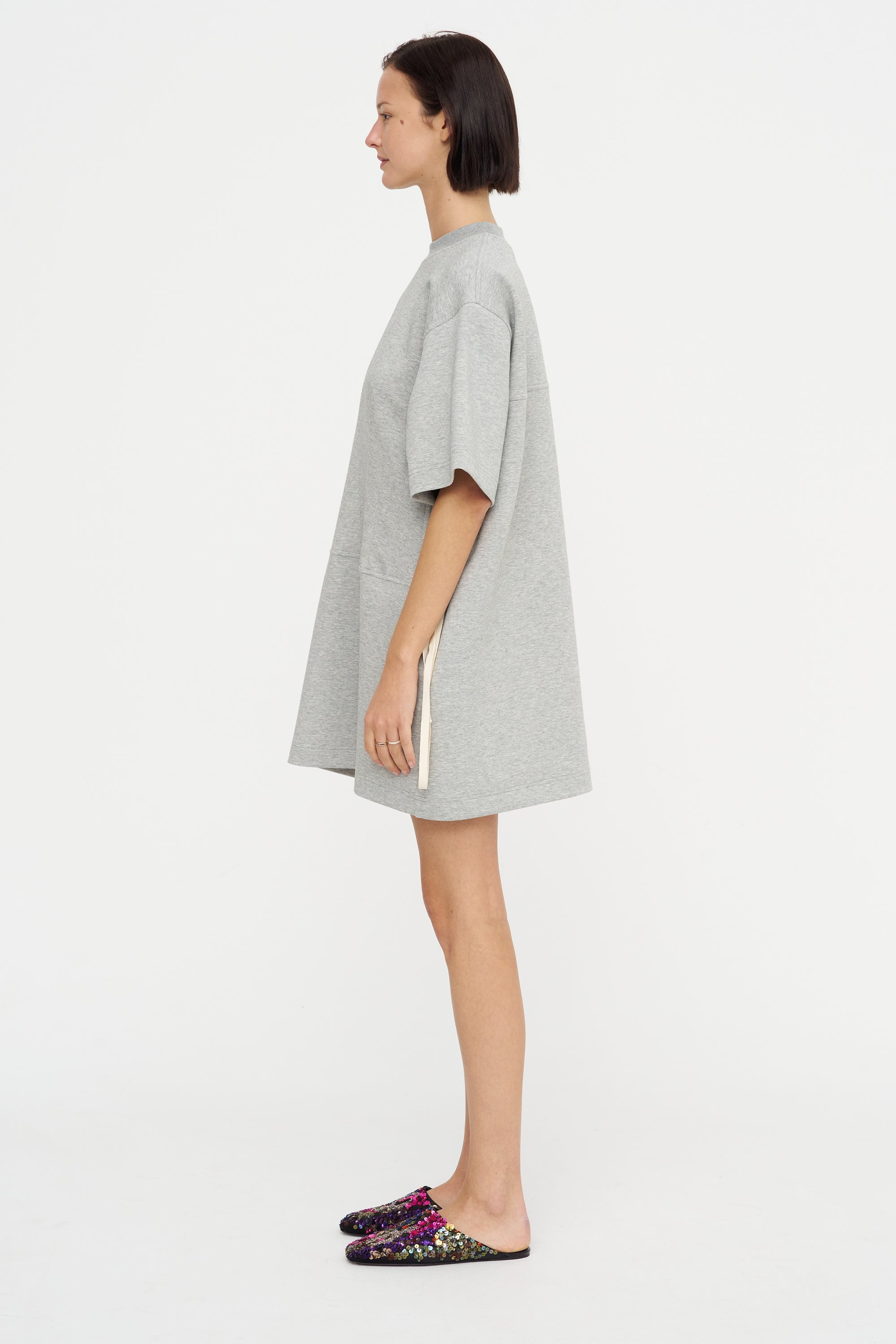 Sweatshirt Dress, Granite