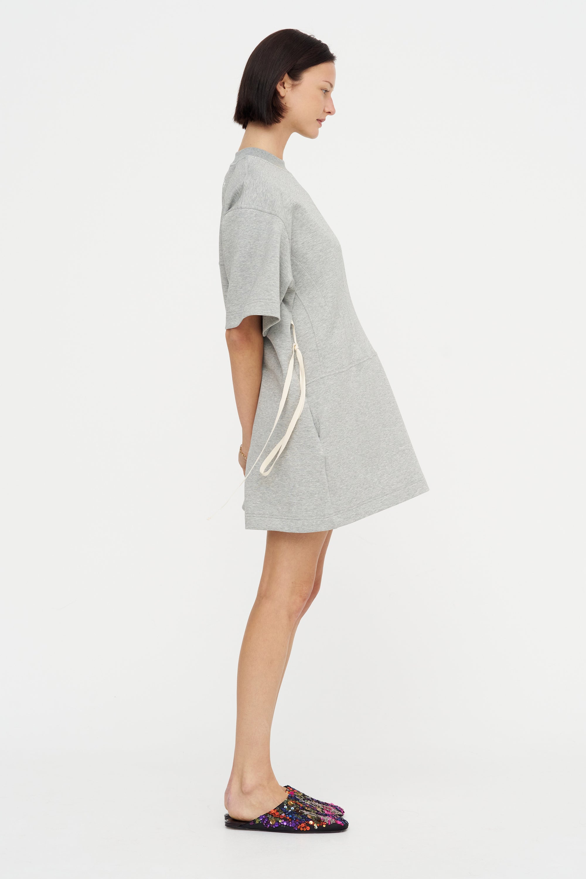 Sweatshirt Dress, Granite