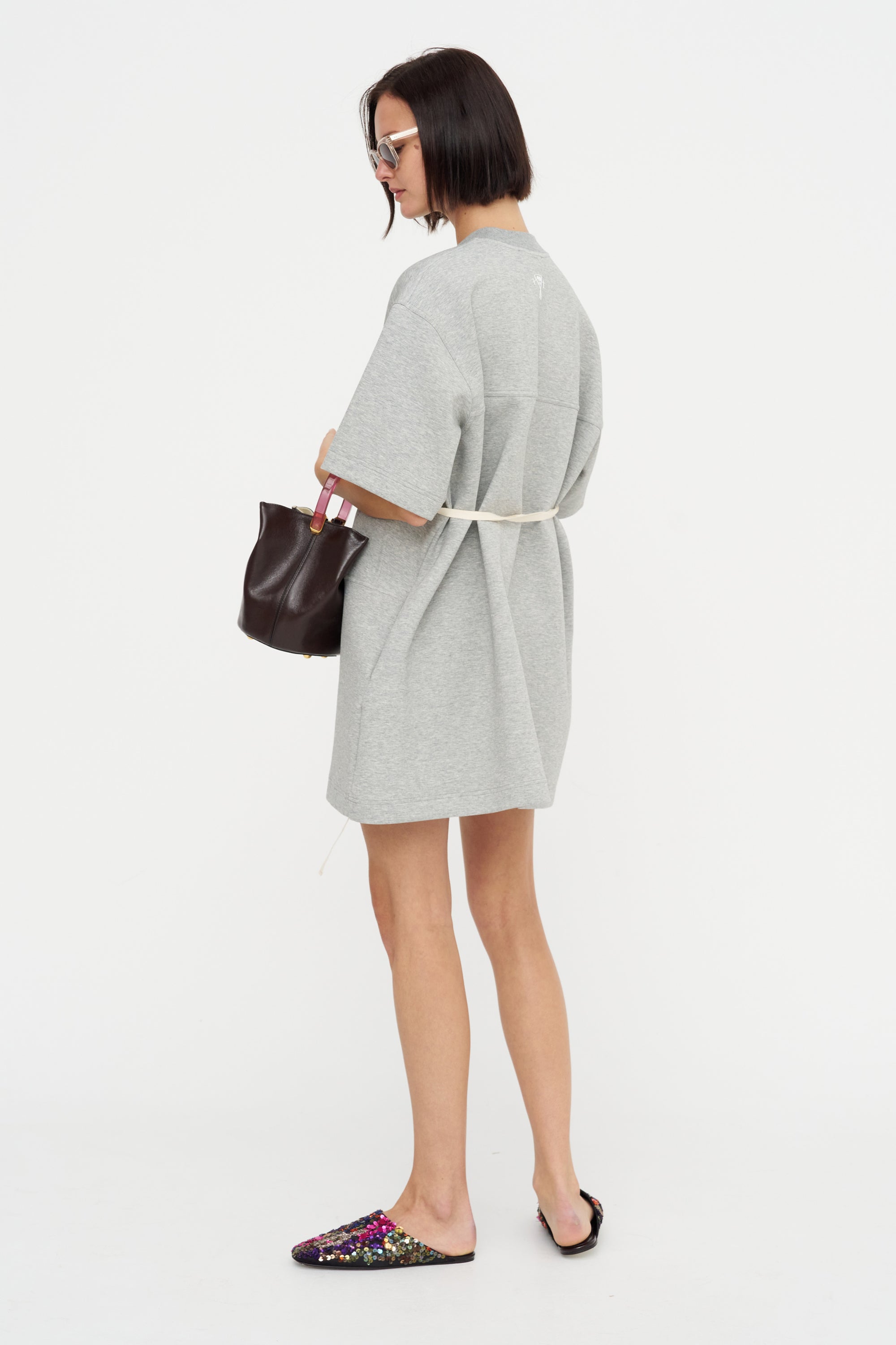 Sweatshirt Dress, Granite
