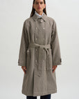 Check Coat, Black & Cream