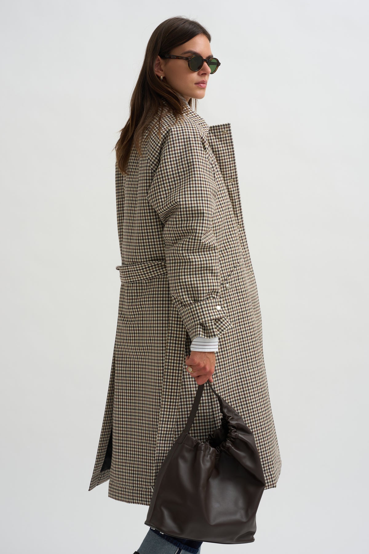 Check Coat, Black &amp; Cream