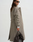 Check Coat, Black & Cream