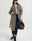 Check Coat, Black & Cream