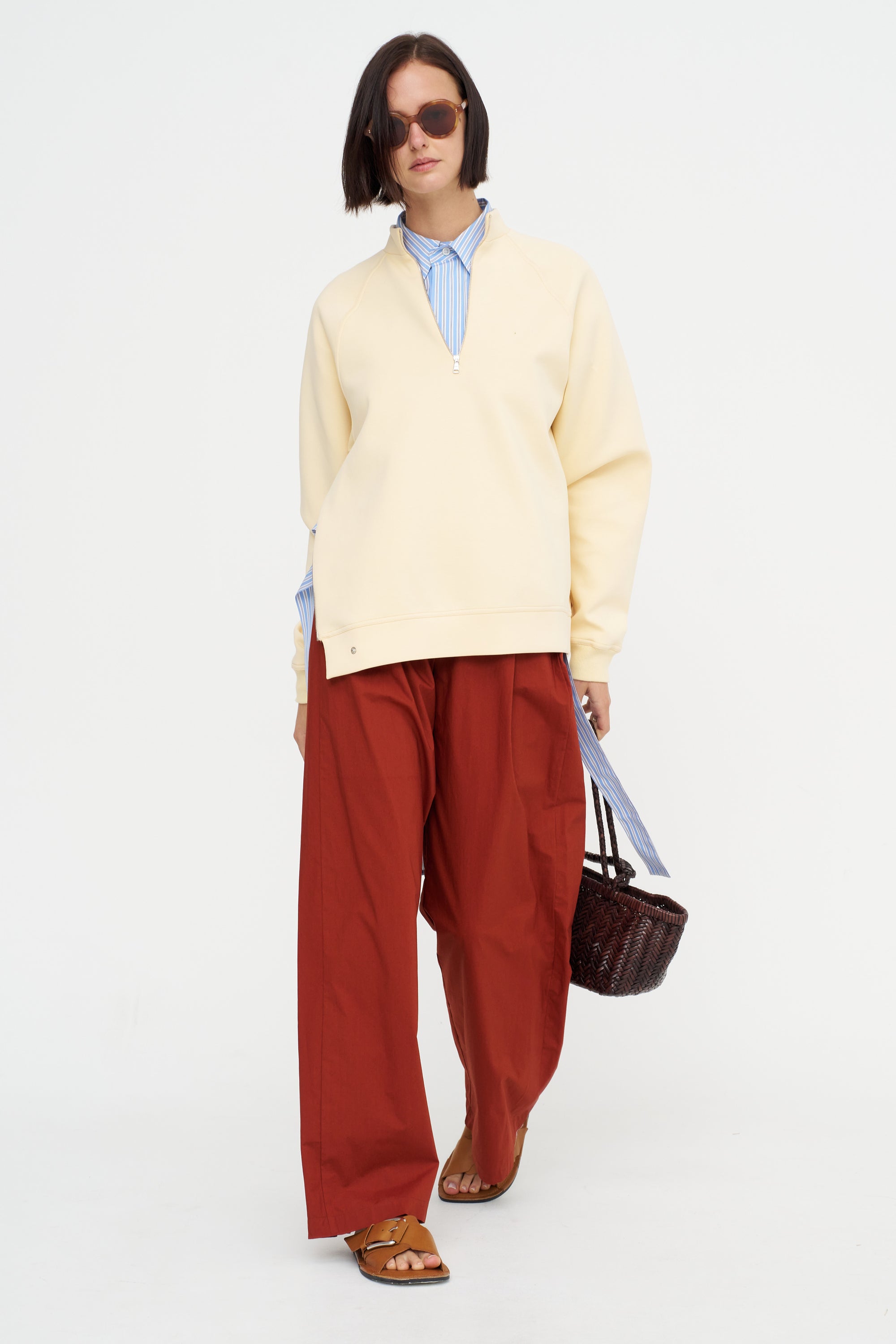 Relaxed Fit Sweatshirt, Straw