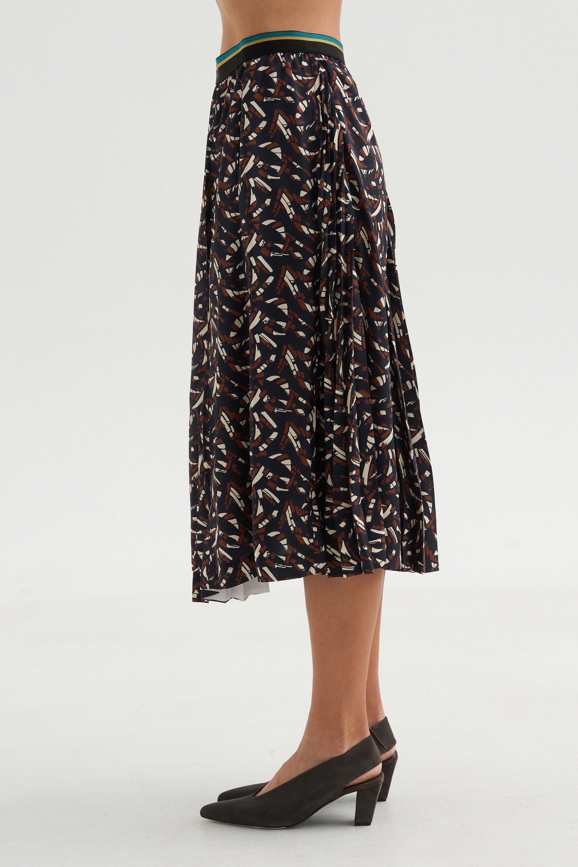 Pleated Skirt, Brown