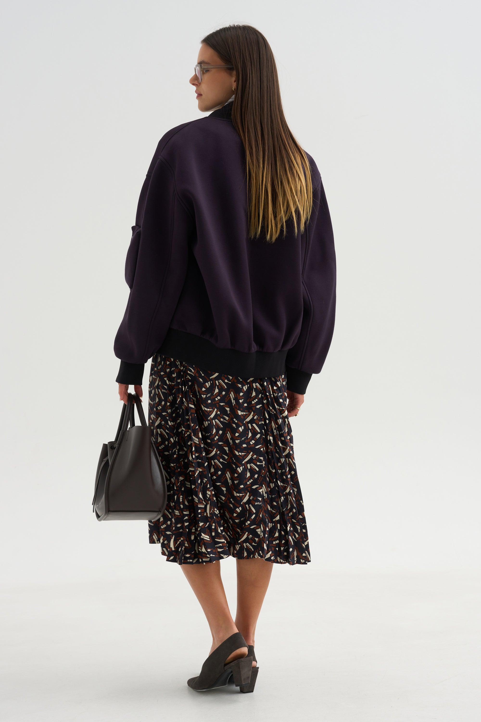 Pleated Skirt, Brown