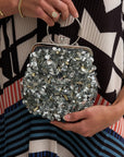 Small Handbag, Black & White Melange