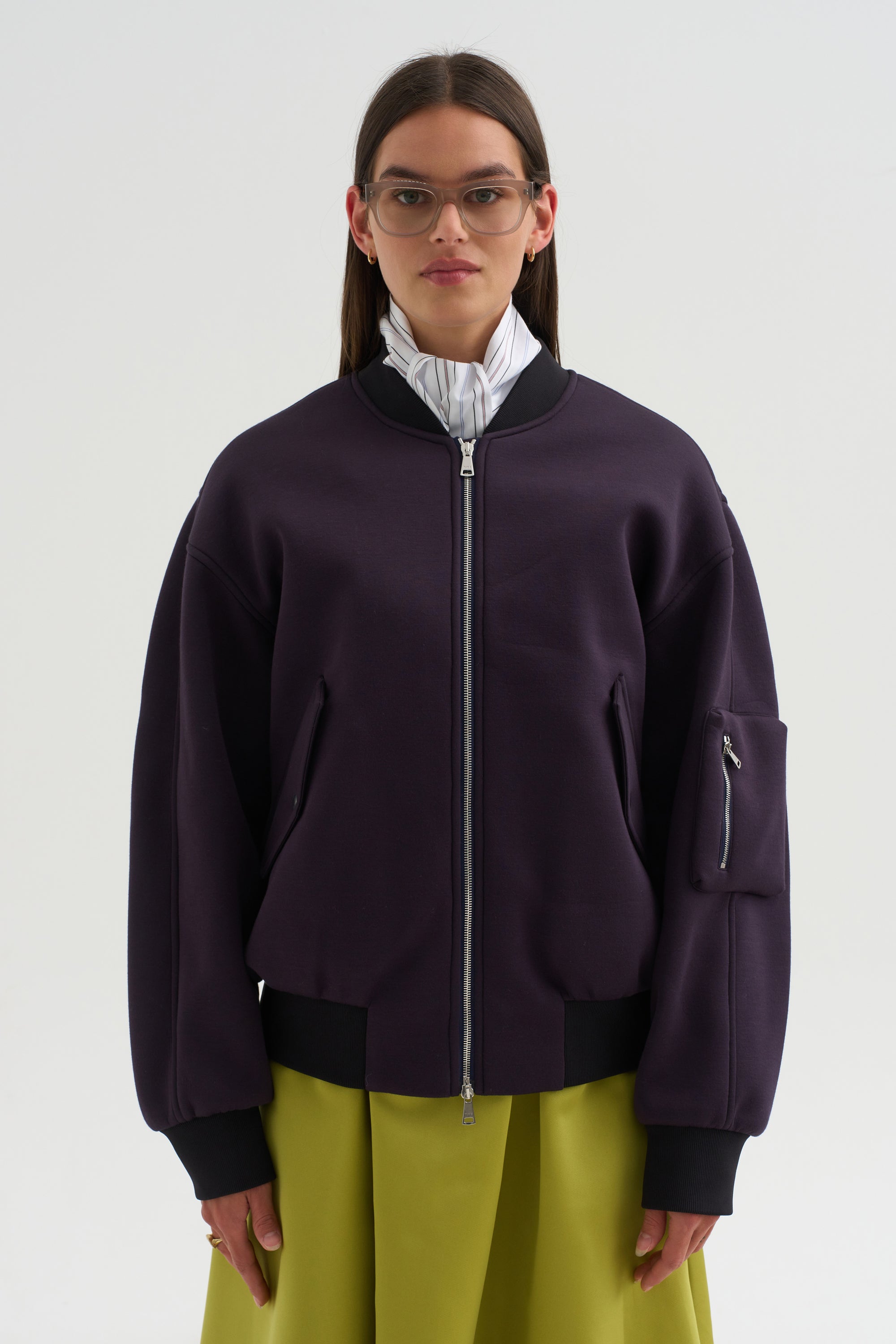 Bomber Jacket, Blu-Black