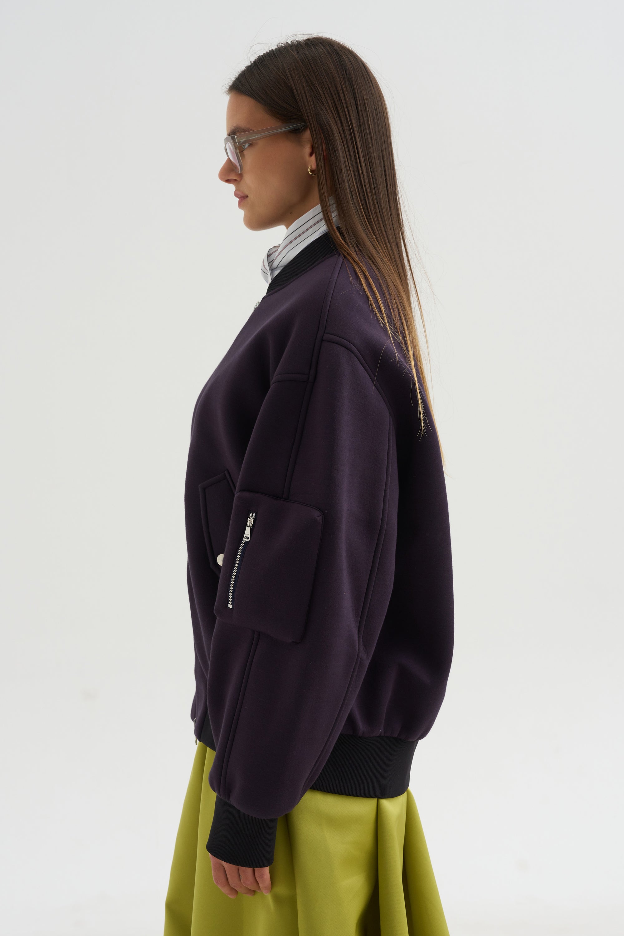 Bomber Jacket, Blu-Black