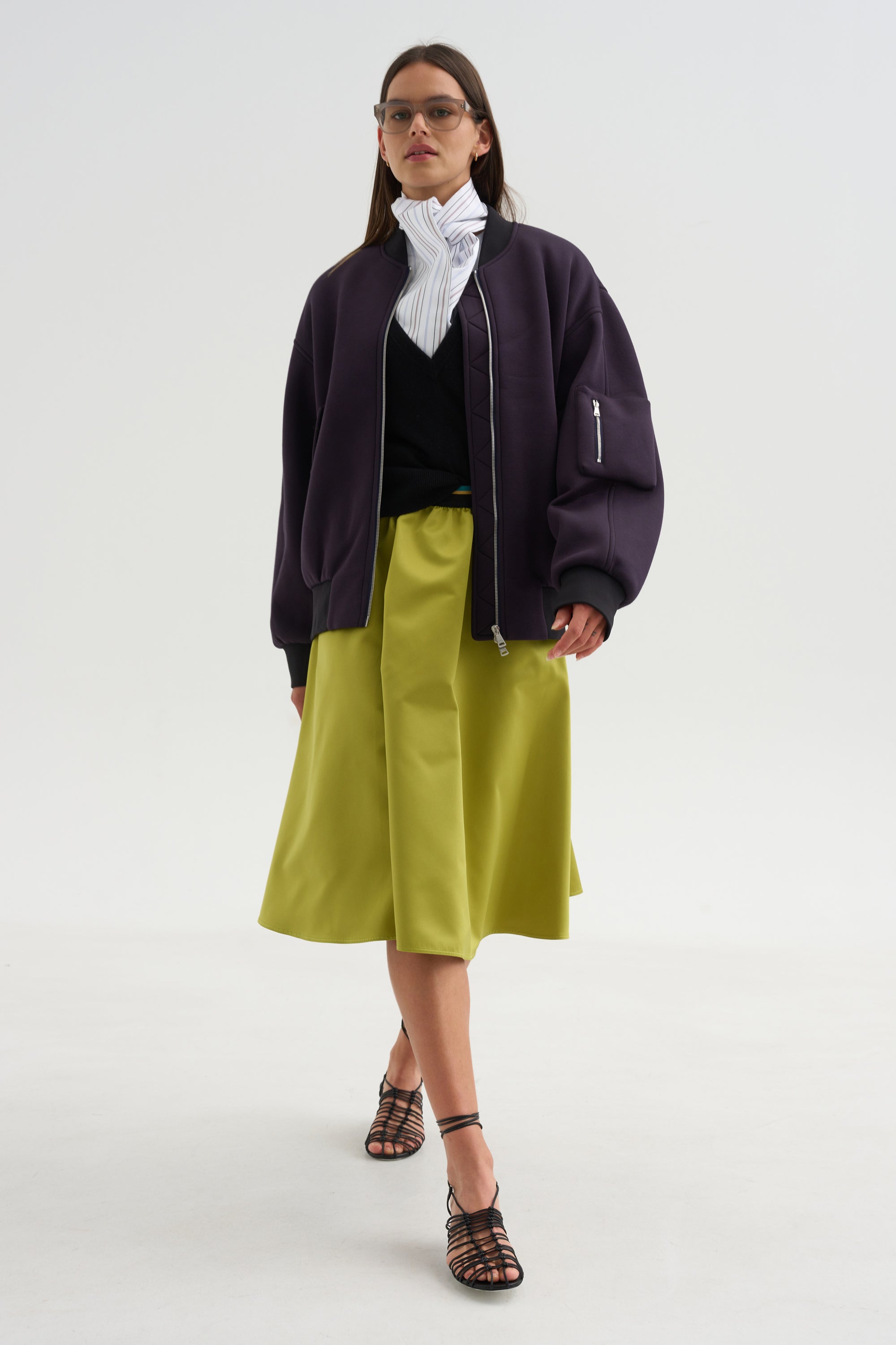 Bomber Jacket, Blu-Black