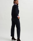 Long Sleeve Crewneck Knit, Blue & Lilac