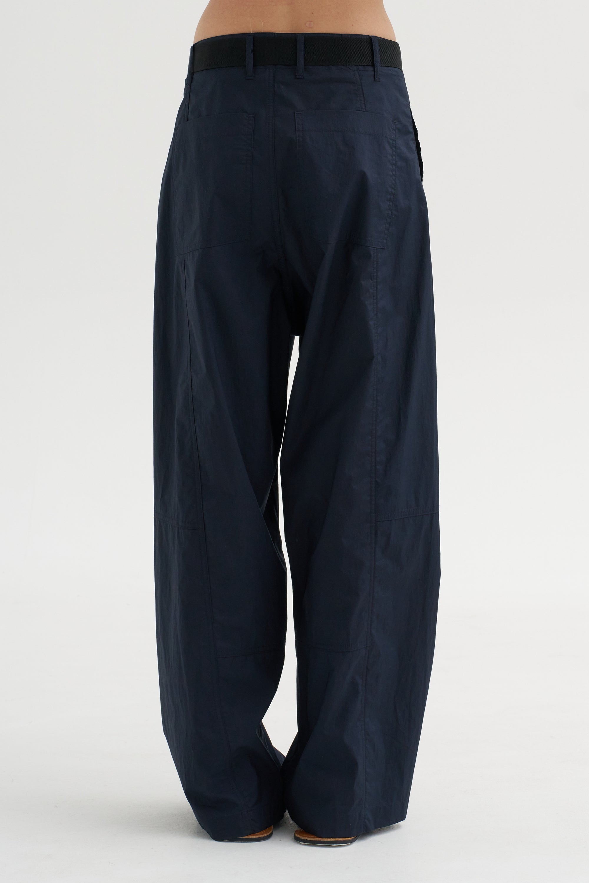 Wide Leg Trousers, Blue-Black