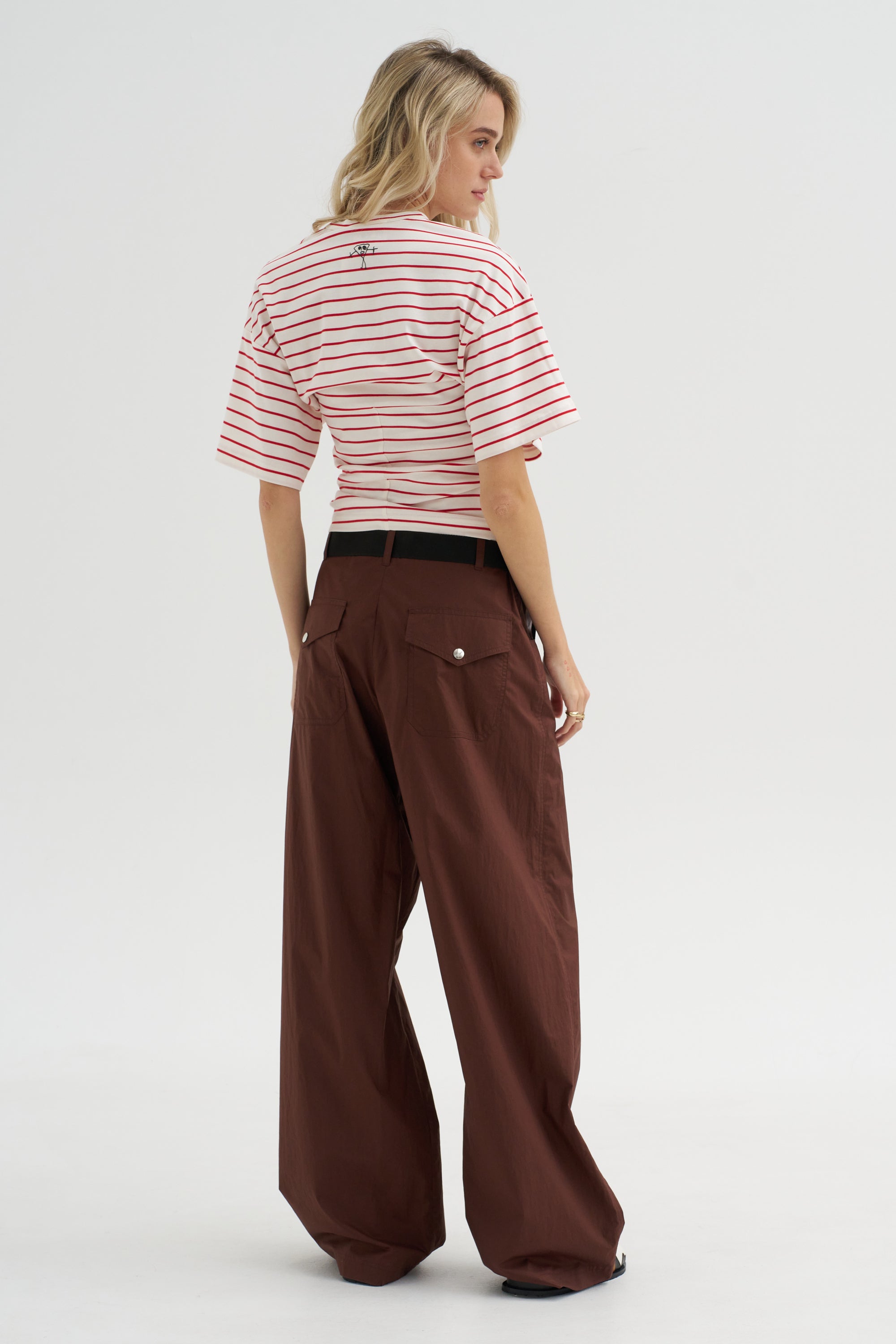 Light Parachute Twill Trousers, Coffee