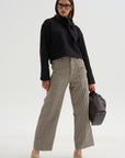 Check Trousers, Black & Cream