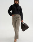 Check Trousers, Black & Cream