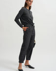 Trousers, Black & White Melange
