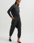 Trousers, Black & White Melange