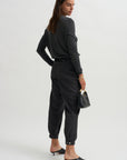 Trousers, Black & White Melange