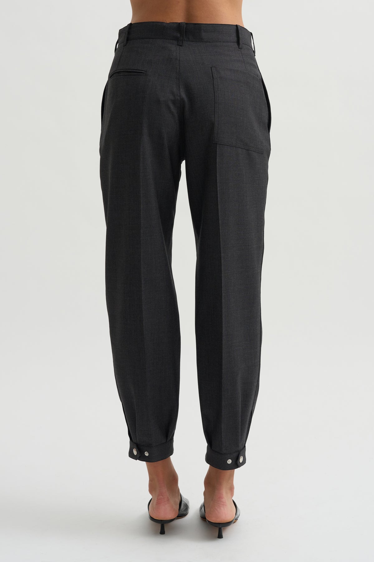 Trousers, Black &amp; White Melange