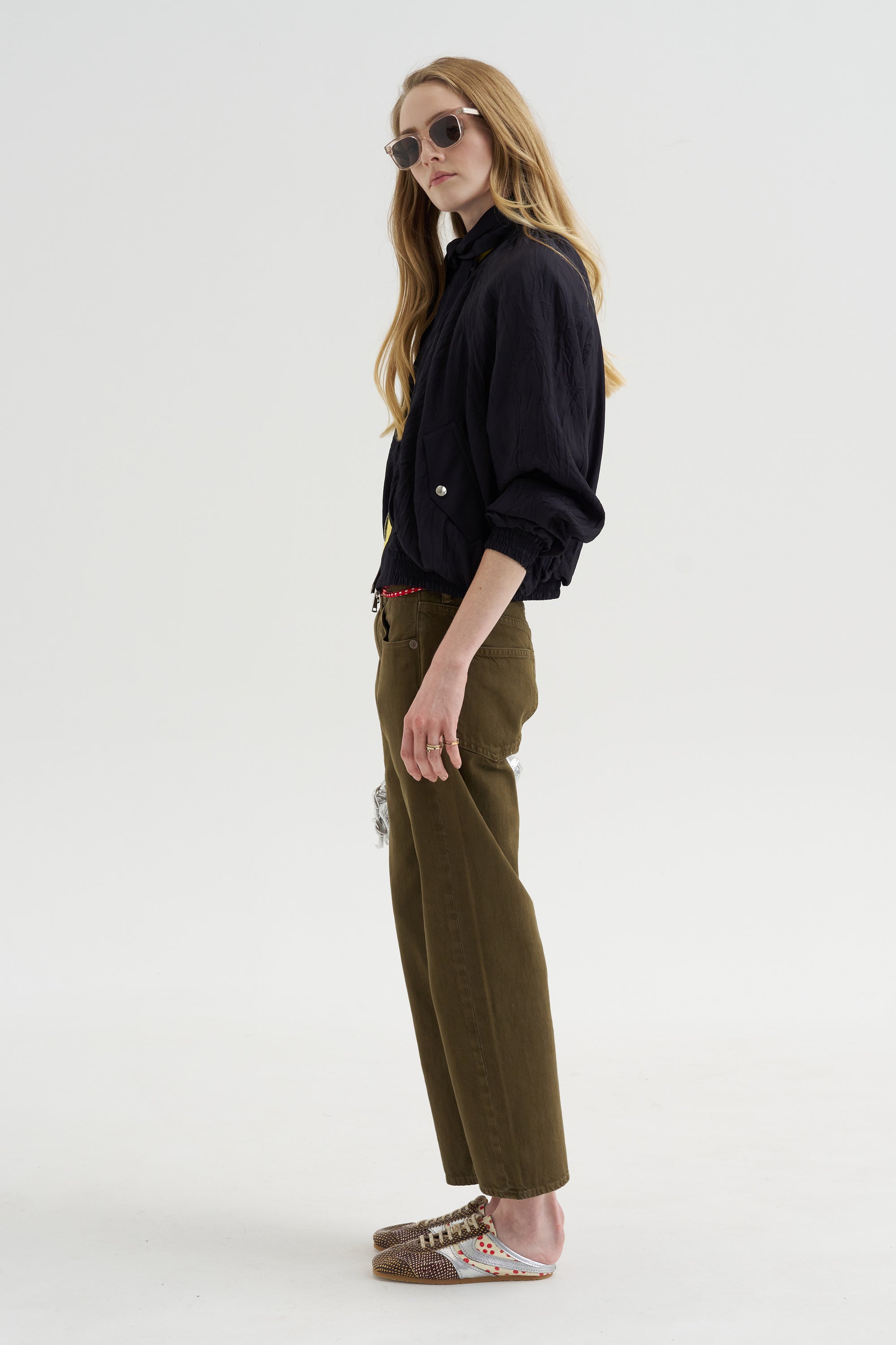 Bomber Jacket, Blue-Black