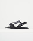 Rope Sandal, Blue & White