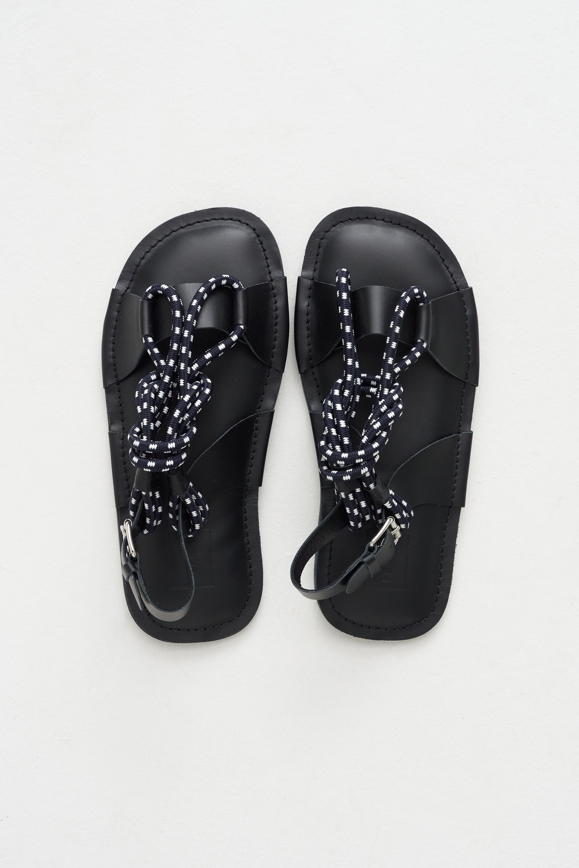 Rope Sandal, Blue &amp; White