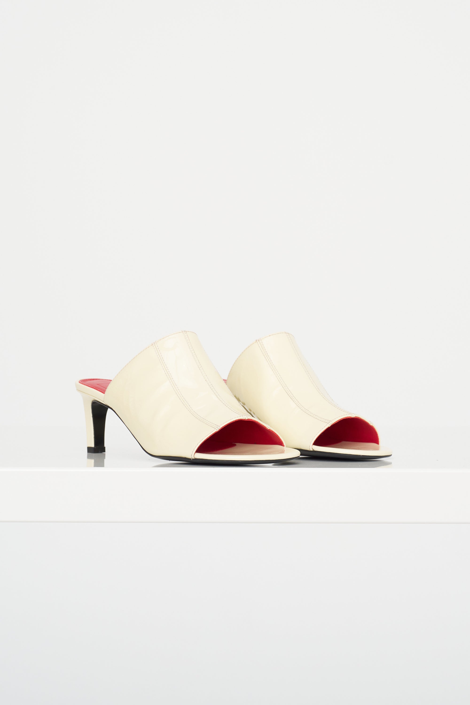 Open Toe Mules, Eggnog