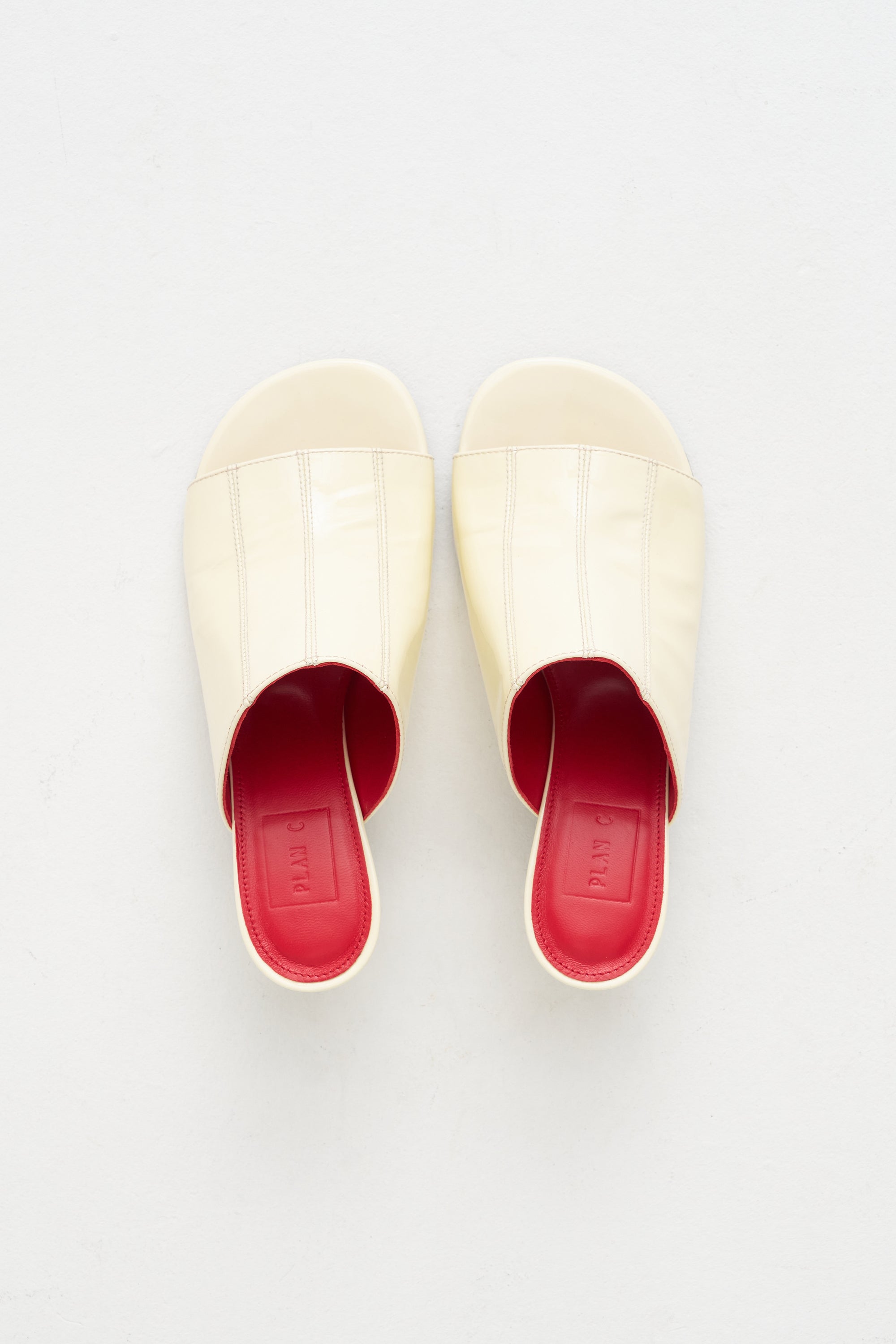 Open Toe Mules, Eggnog