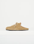 Suede Sabot Bowling Shoes, Cuoio