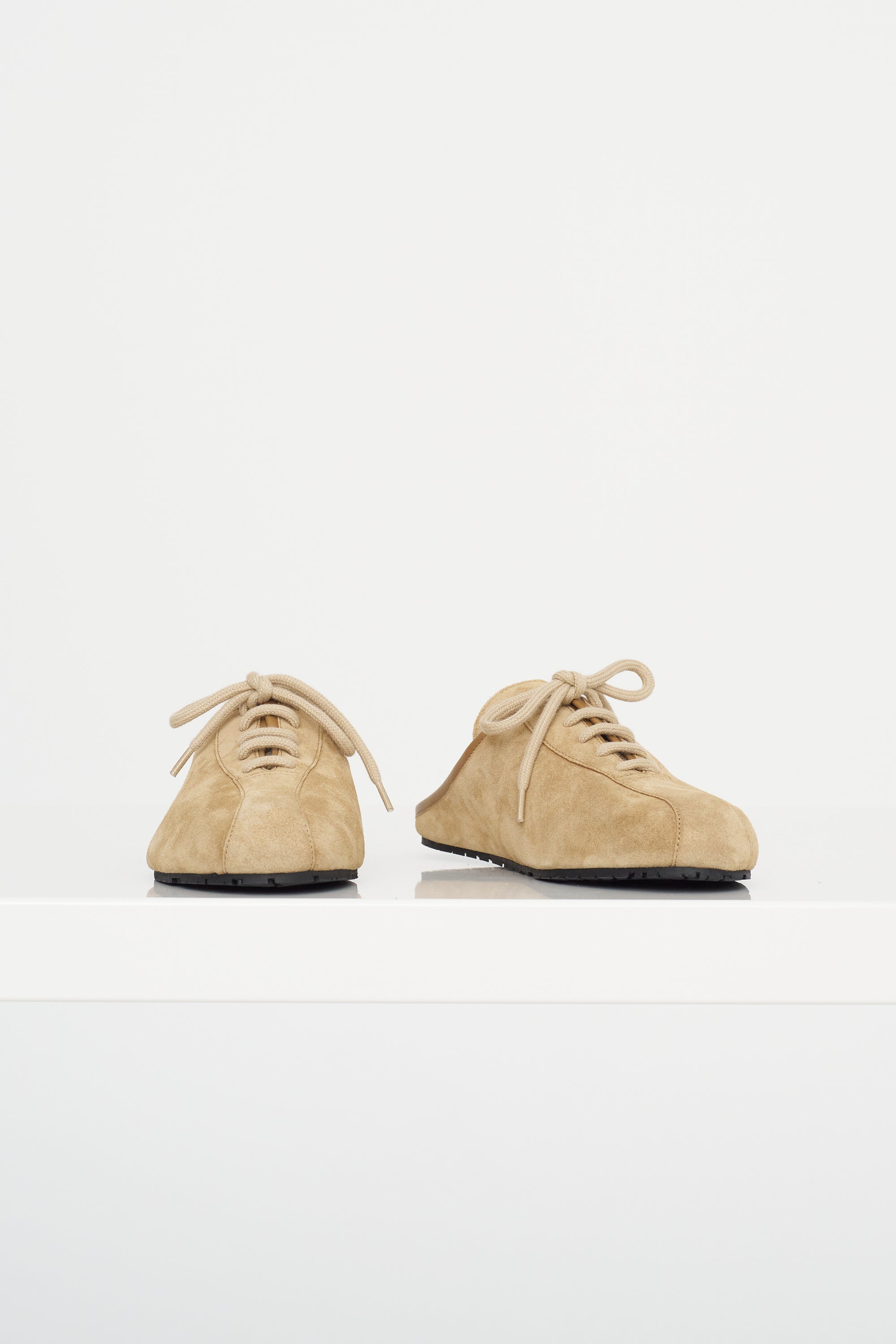 Suede Sabot Bowling Shoes, Cuoio