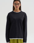 Long Sleeve T-Shirt, Blu-Black