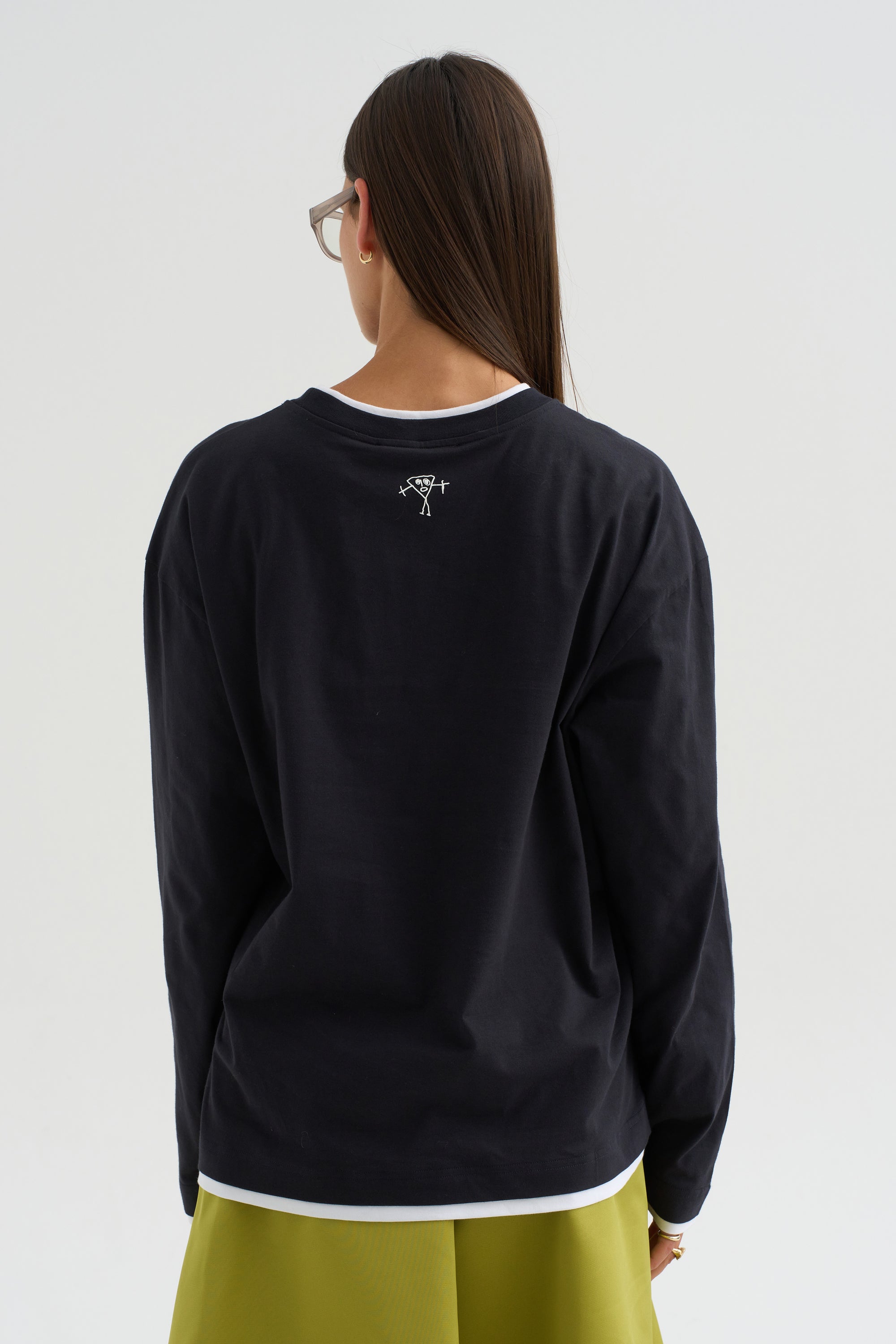 Long Sleeve T-Shirt, Blu-Black