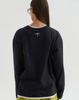 Long Sleeve T-Shirt, Blu-Black