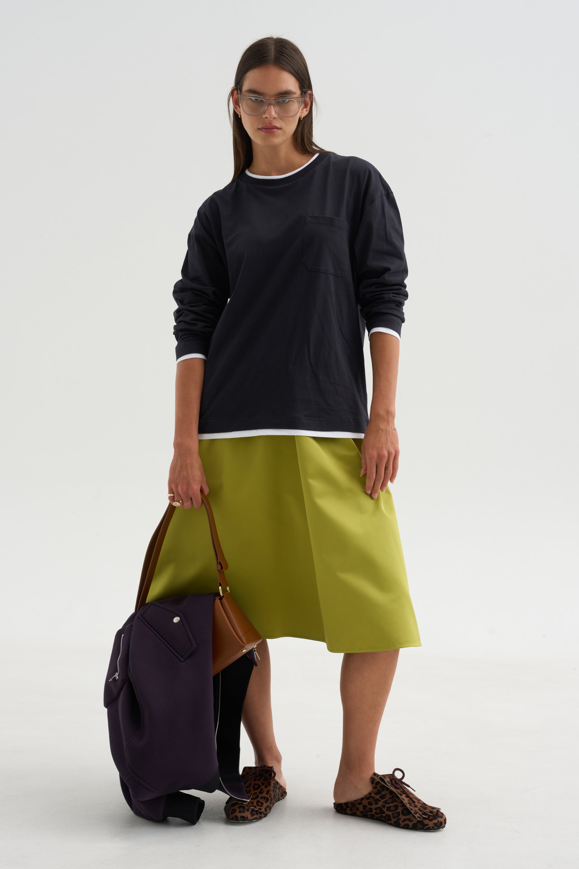 Long Sleeve T-Shirt, Blu-Black
