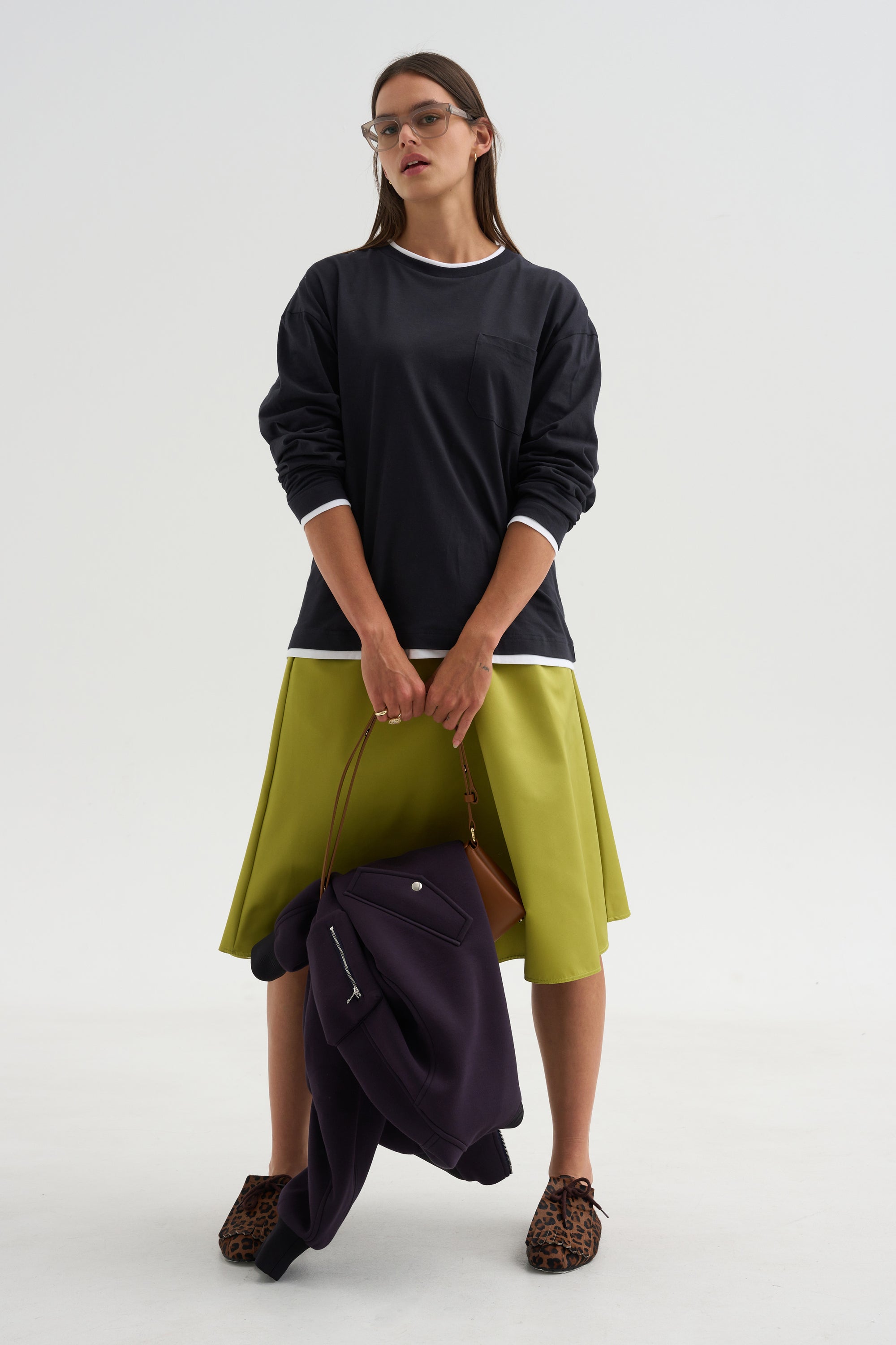 Long Sleeve T-Shirt, Blu-Black