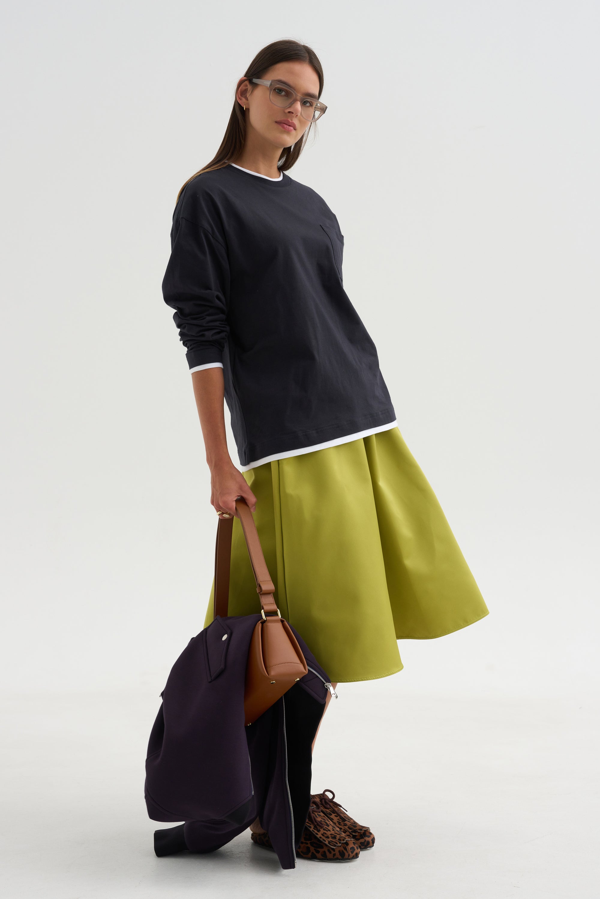 Long Sleeve T-Shirt, Blu-Black