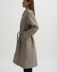 Check Coat, Black & Cream
